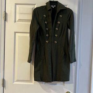 CAbi Women's XS Olive Green Military Jacket Stylish Casual